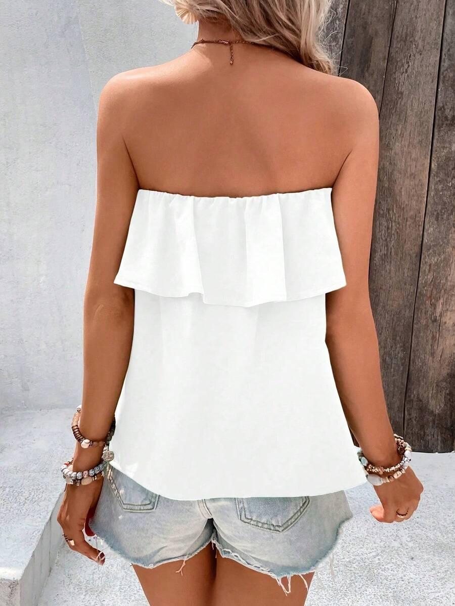 biały top bandeau