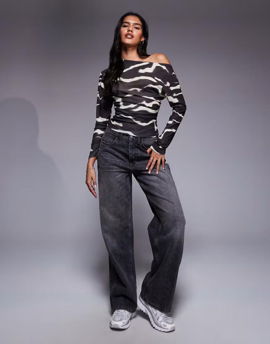 bluzka z długim rękawem wzór