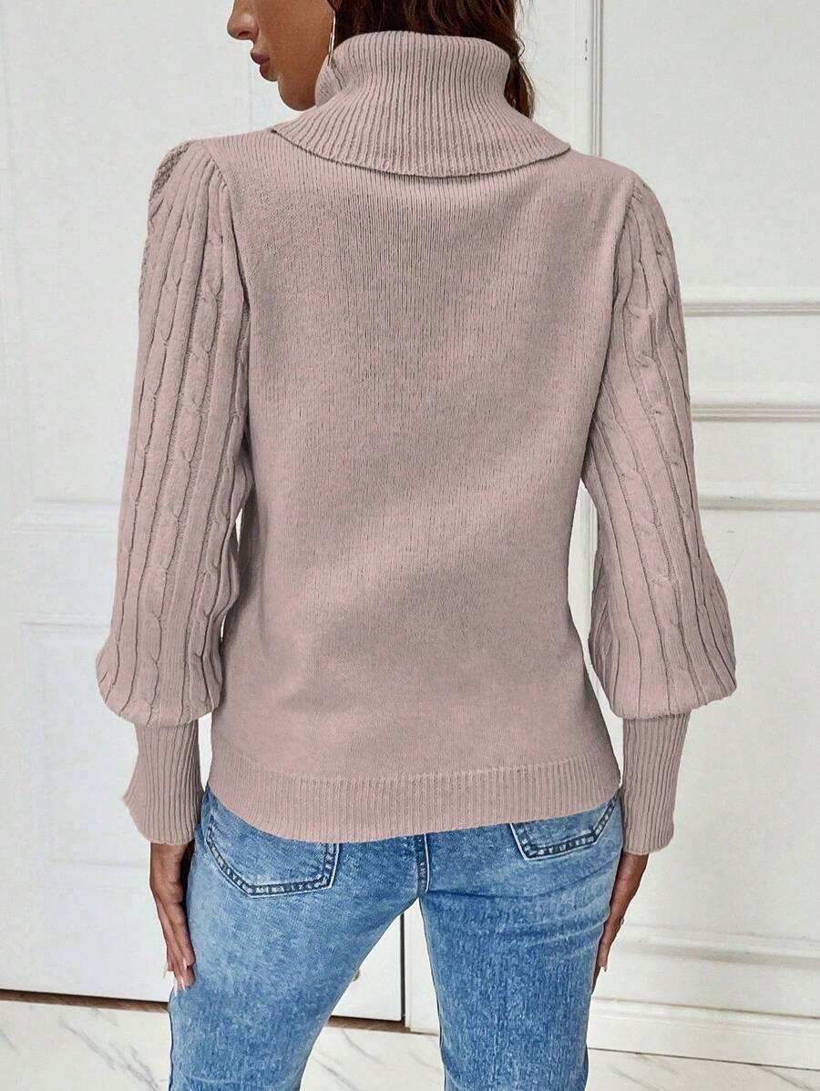 beżowy sweter golf