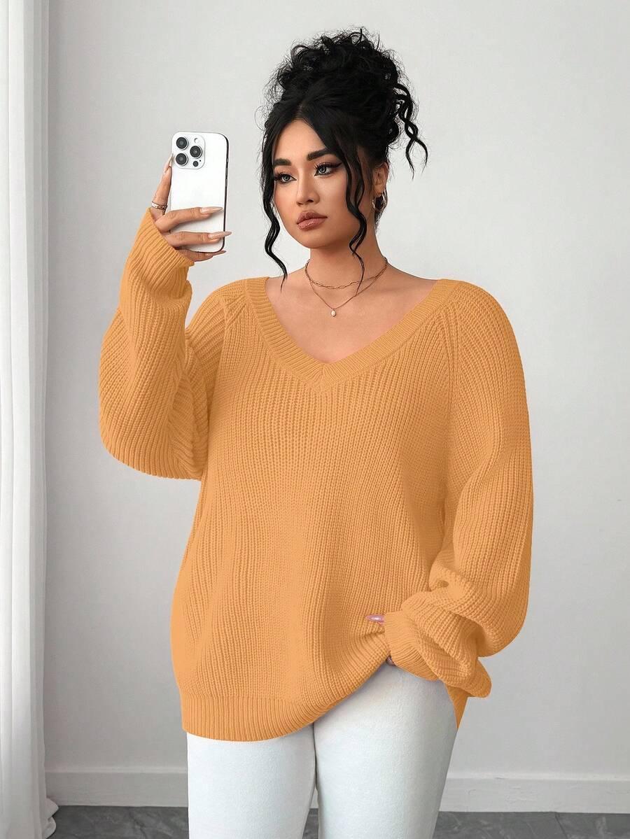 brązowy sweter dzianina 