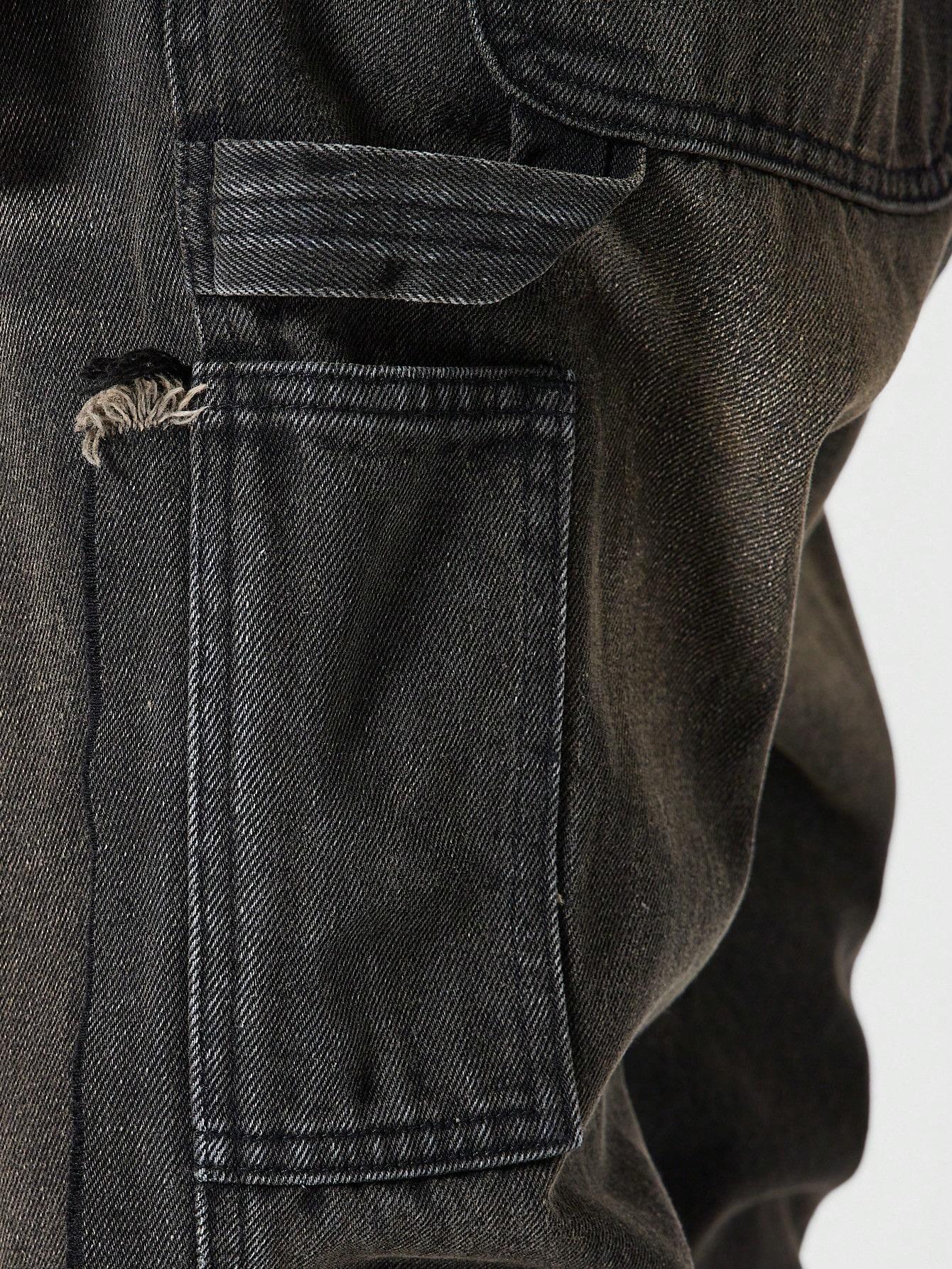 SZARE SPODNIE JEANS 