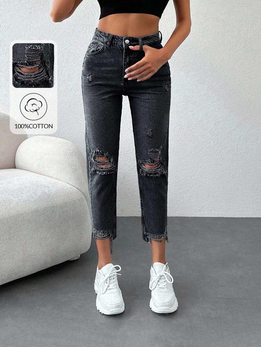 czarne spodnie jeans