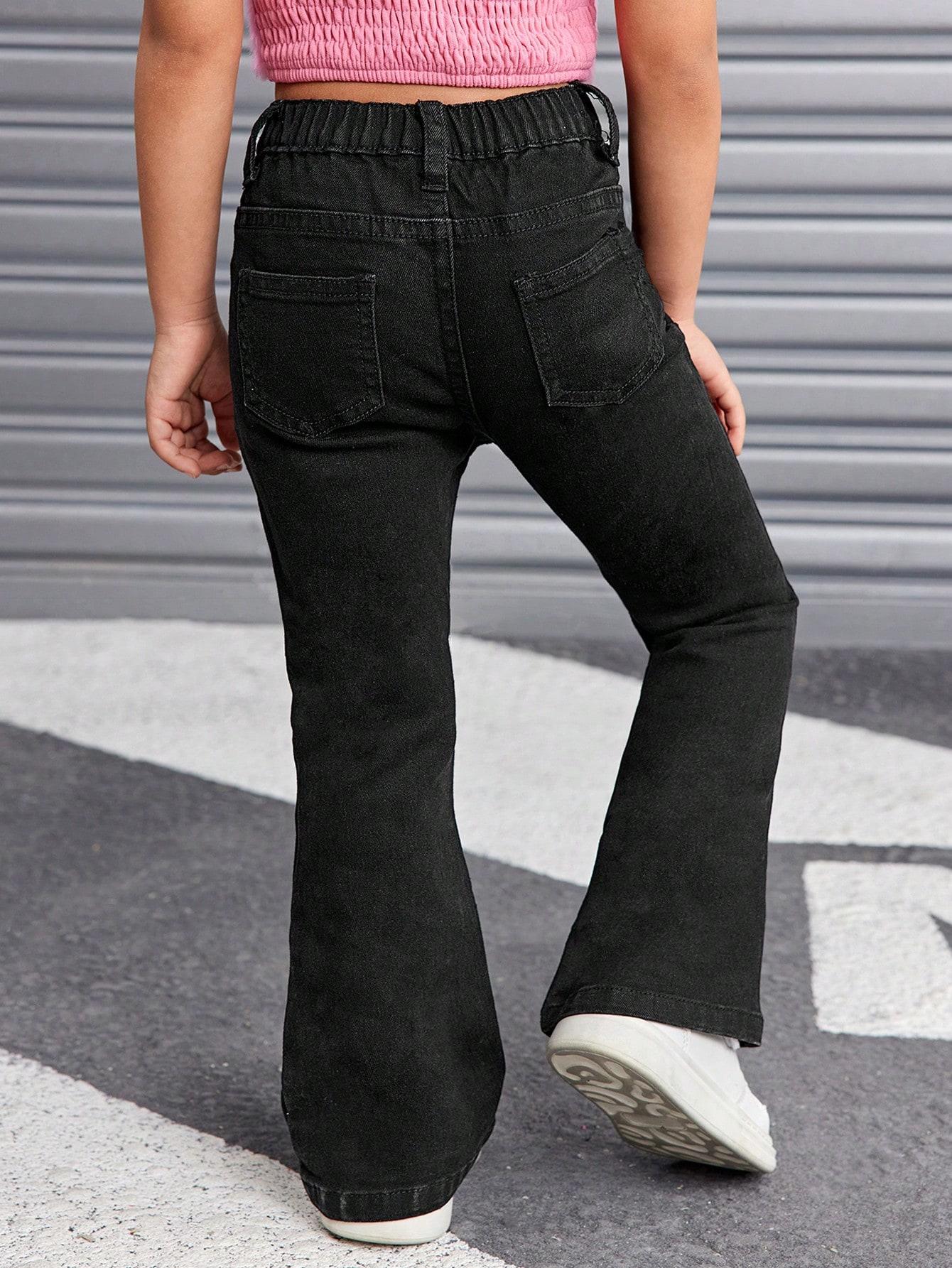 CZARNE SPODNIE JEANS 