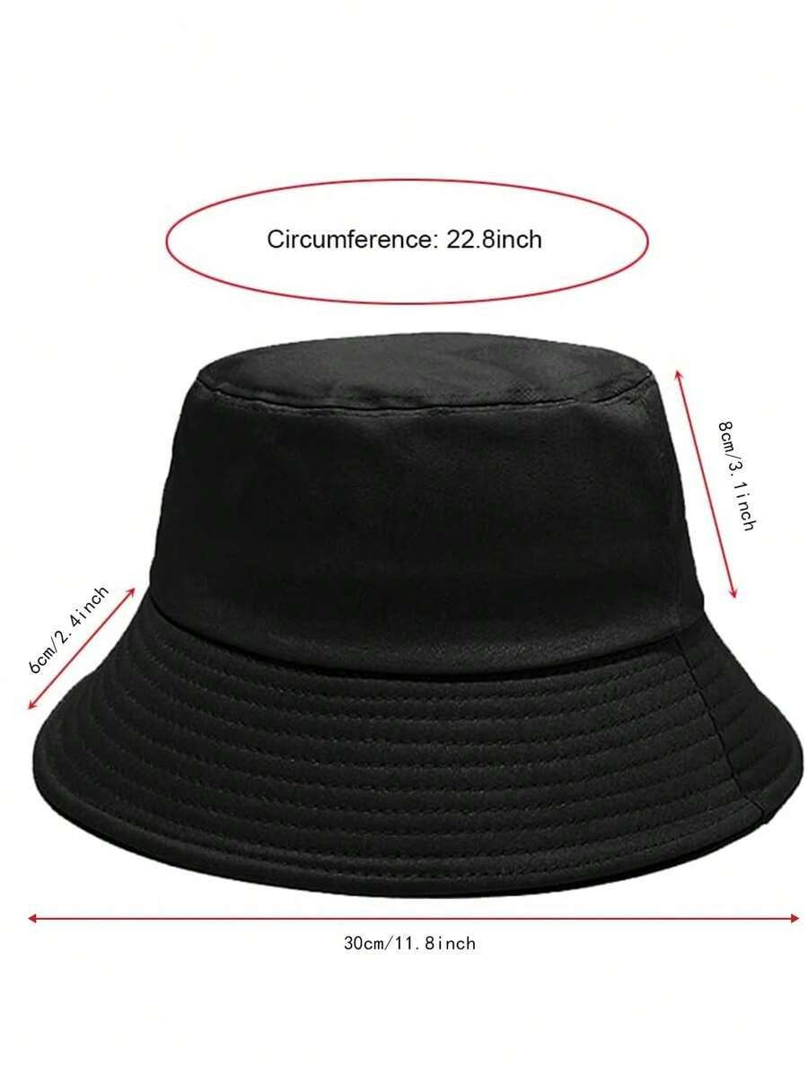 czarny kapelusz bucket