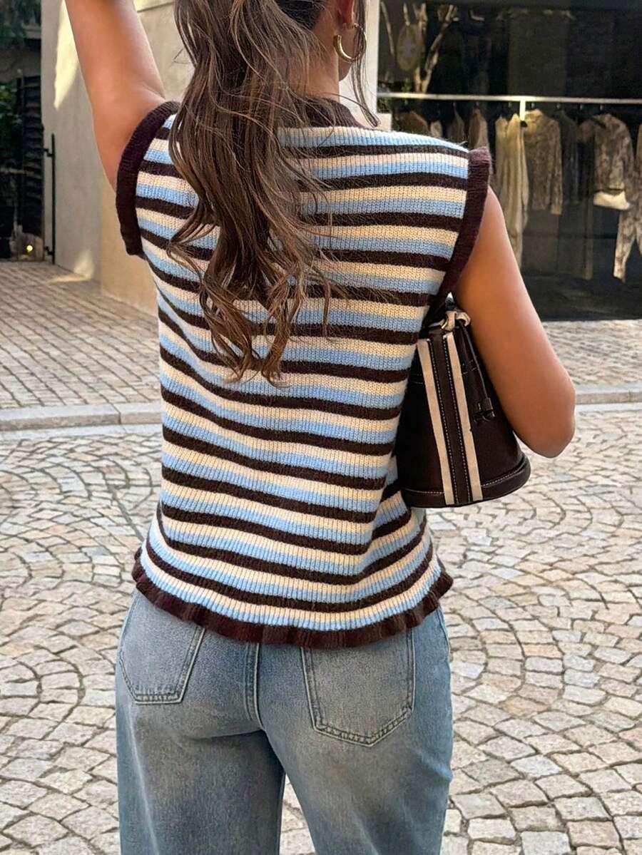 DZIANINOWA KAMIZELKA PASKI