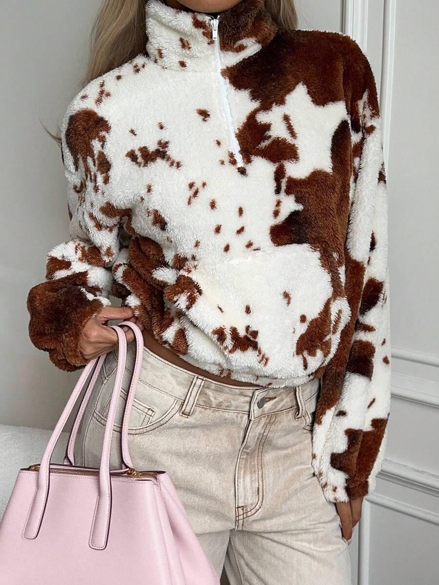 BLUZA ZAMEK ANIMAL PRINT