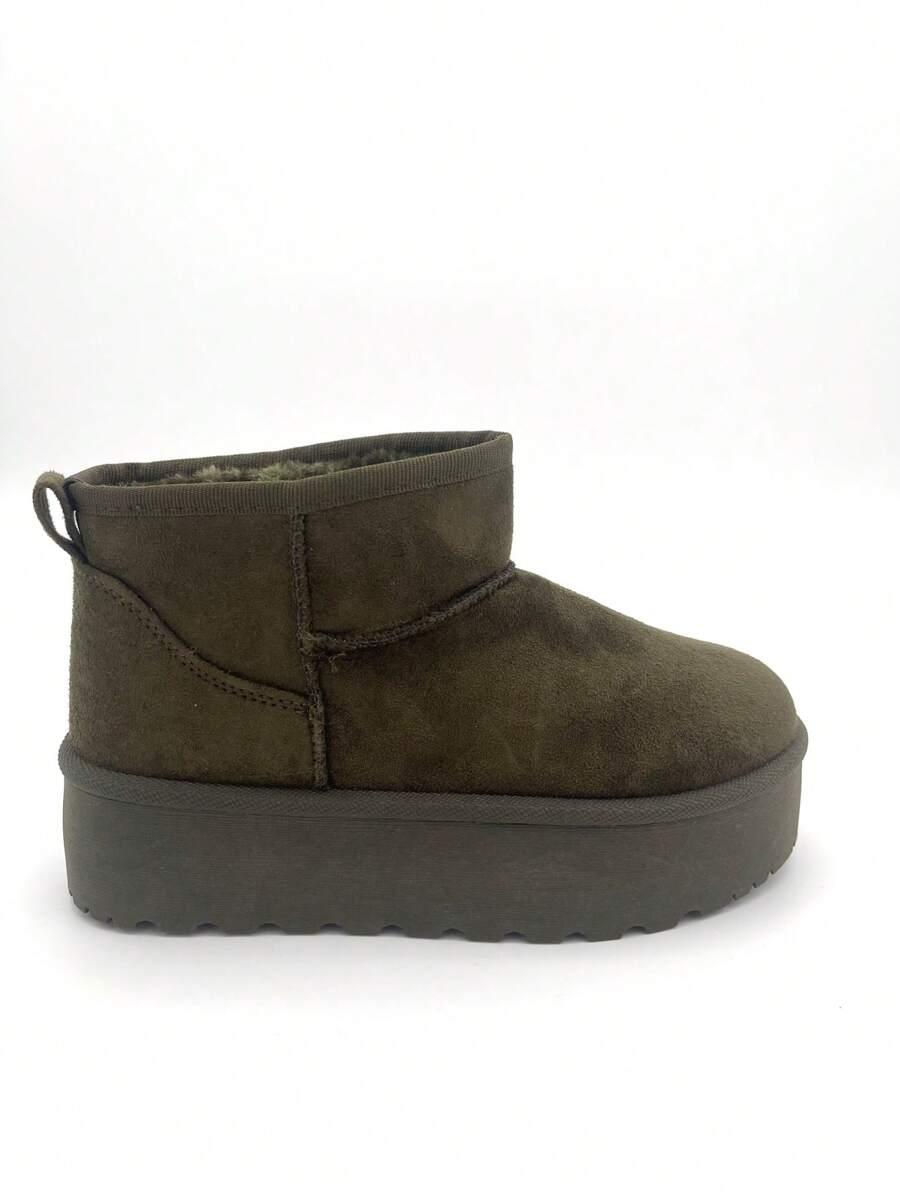 zielone buty śniegowce platforma