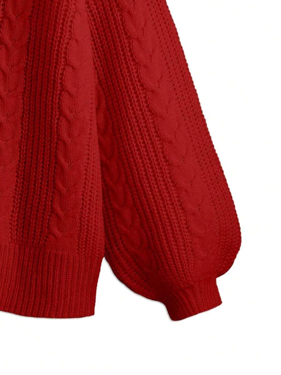 czerwony sweter kardigan guziki