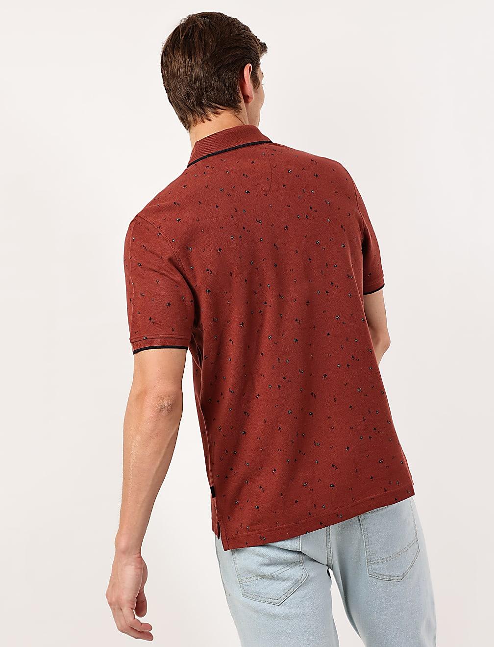 BAWEŁNIANA KOSZULKA POLO PRINT T28-1719K-C4