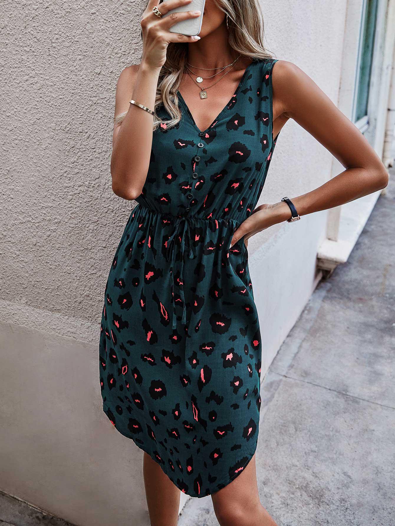 SUKIENKa przed kolano animal print