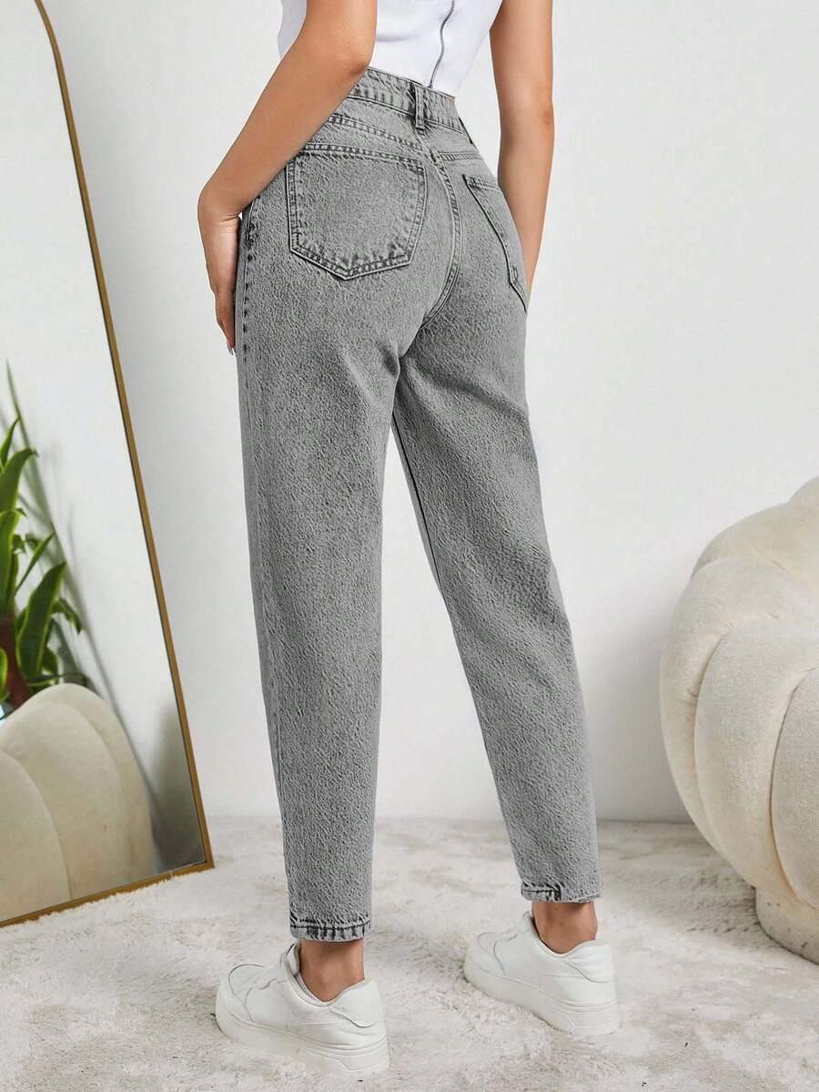 SZARE SPODNIE JEANS 
