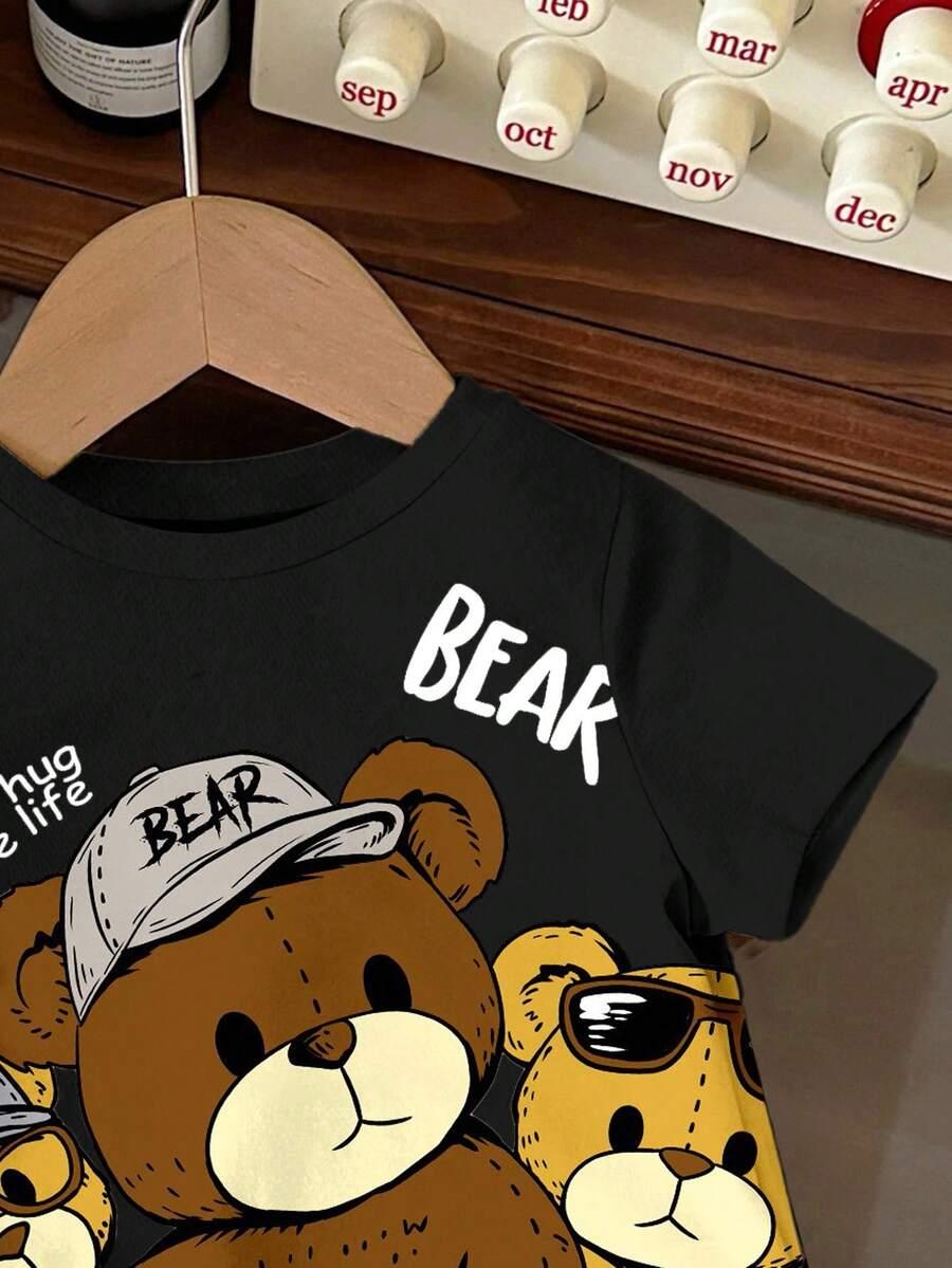 t-shirt nadruk okrągły dekolt