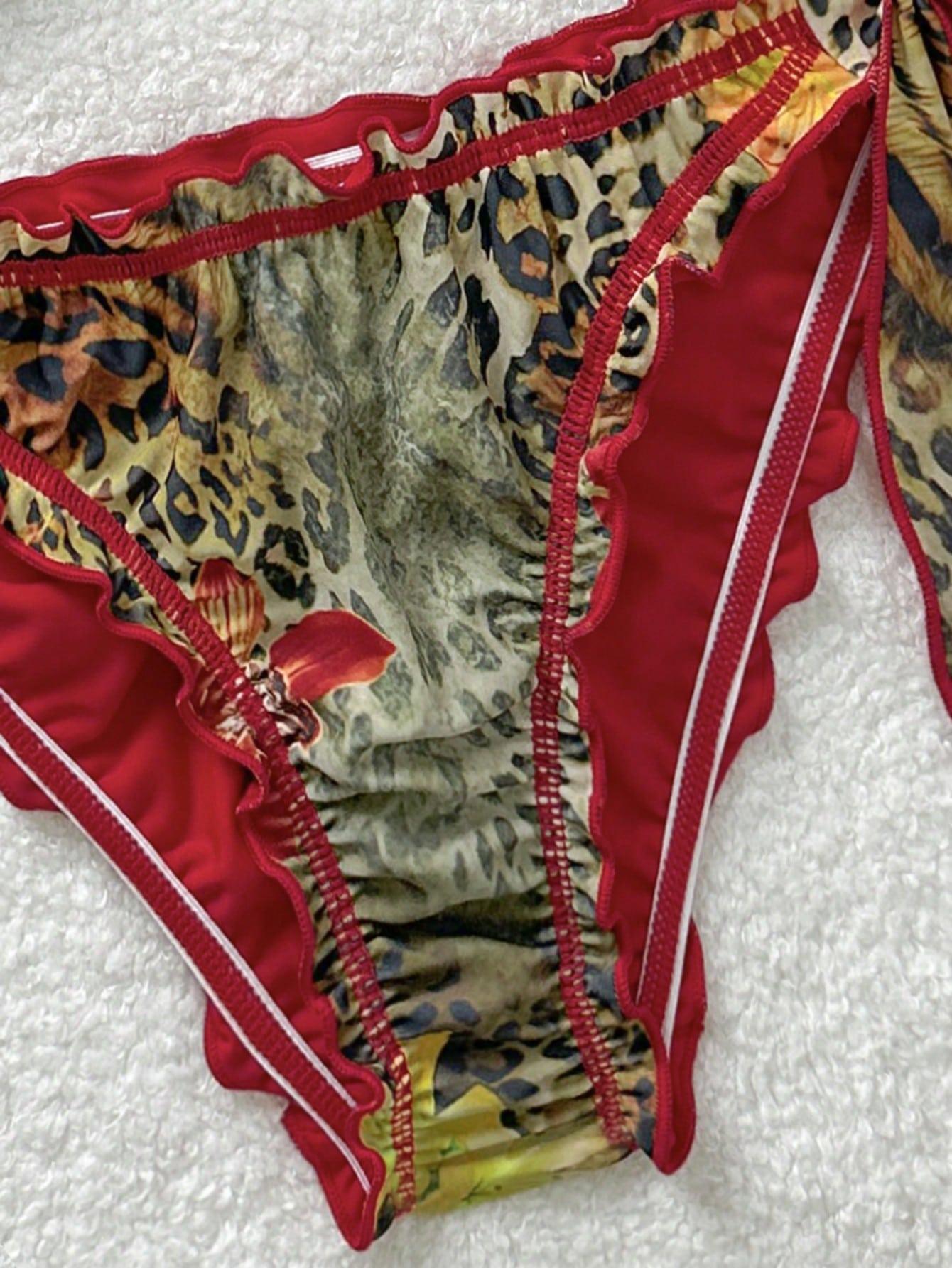 góra od bikini animal print 