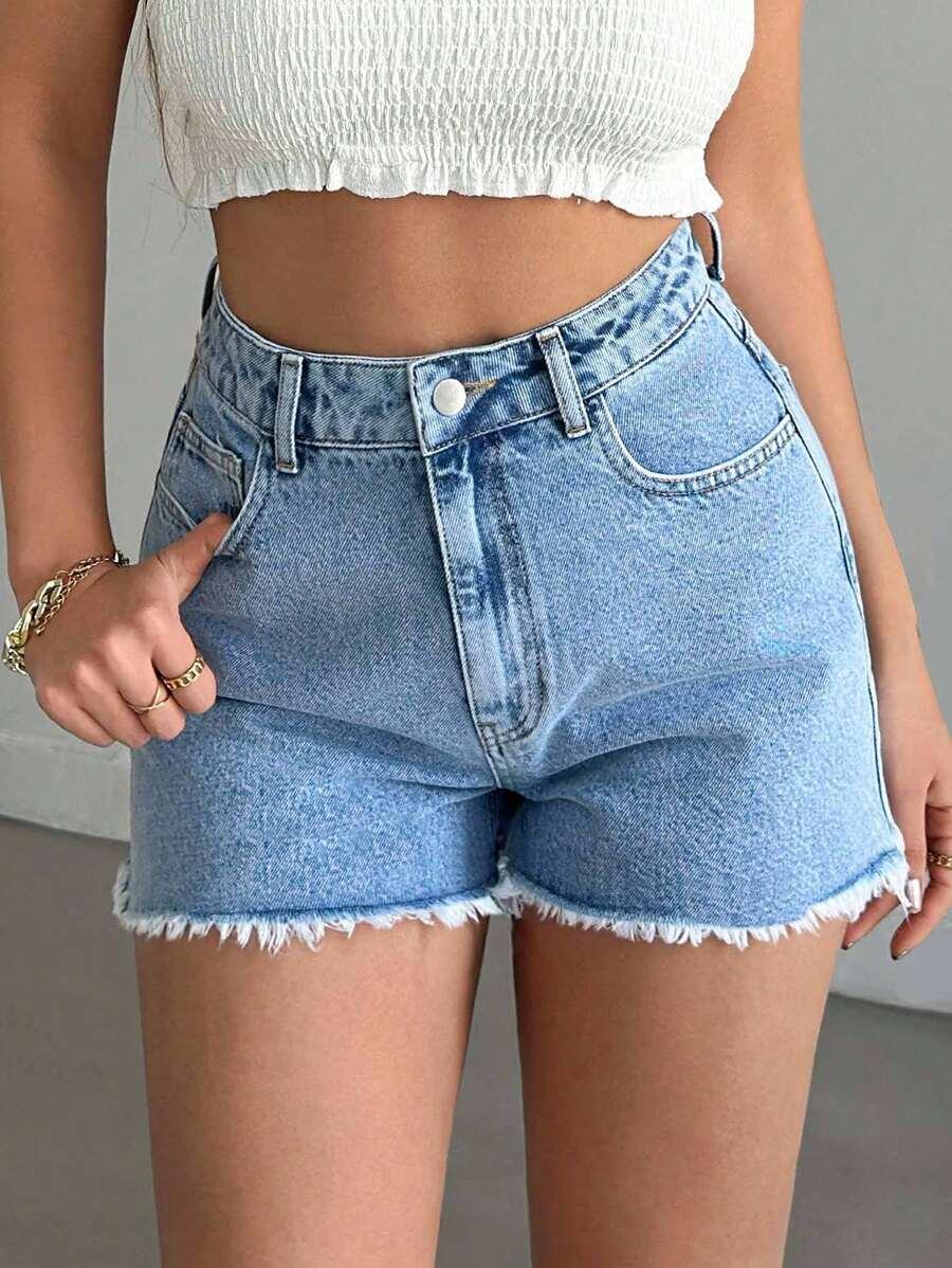 NIEBIESKIE KRÓTKIE SPODENKI JEANS
