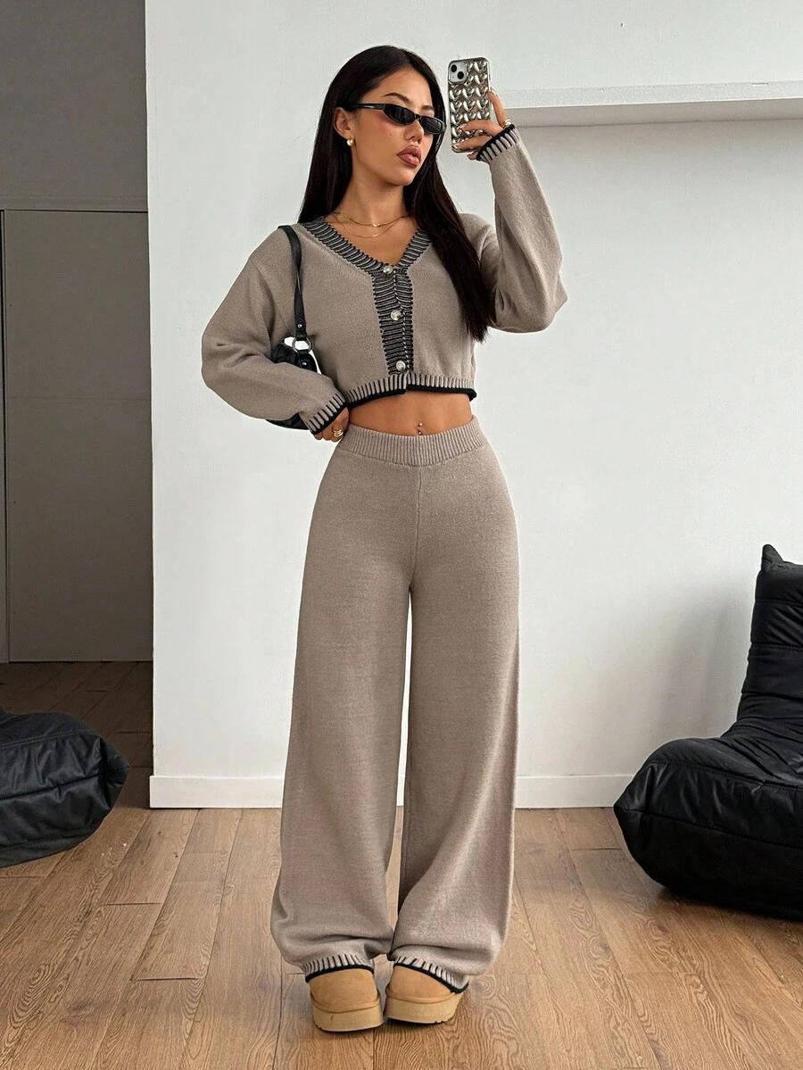 SWETER SPODNIE KOMPLET