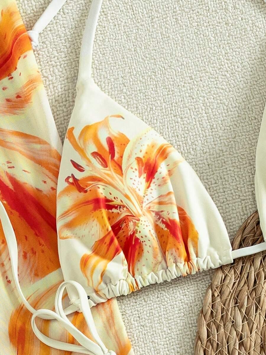 TRZYCZĘŚCIOWY KOMPLET BIKINI PRINT