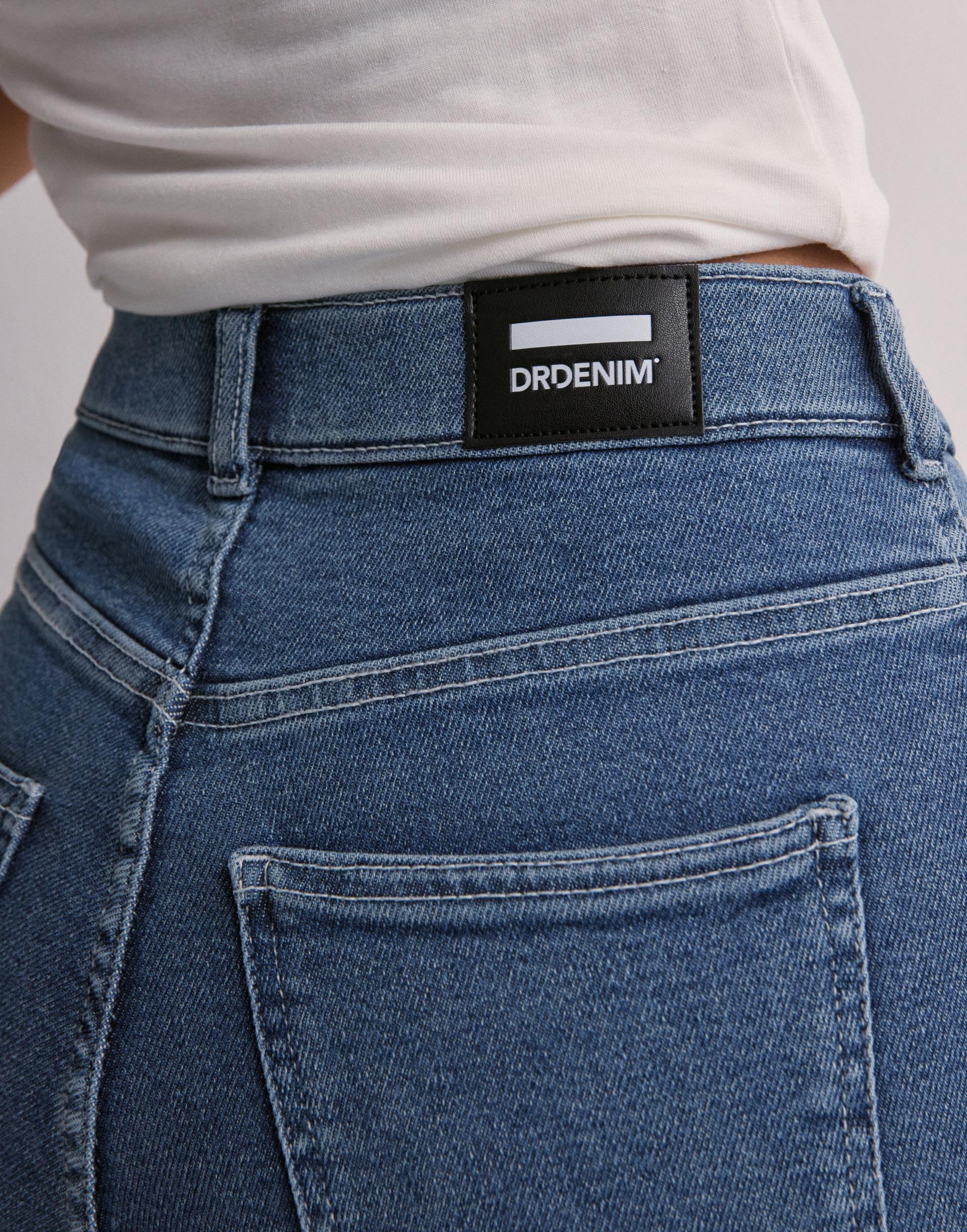 spodnie dzowny jeans wysoki stan moxy