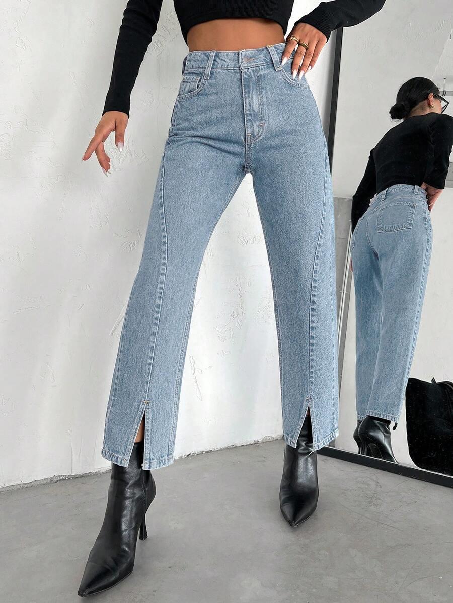 niebieskie jeansy kieszenie 