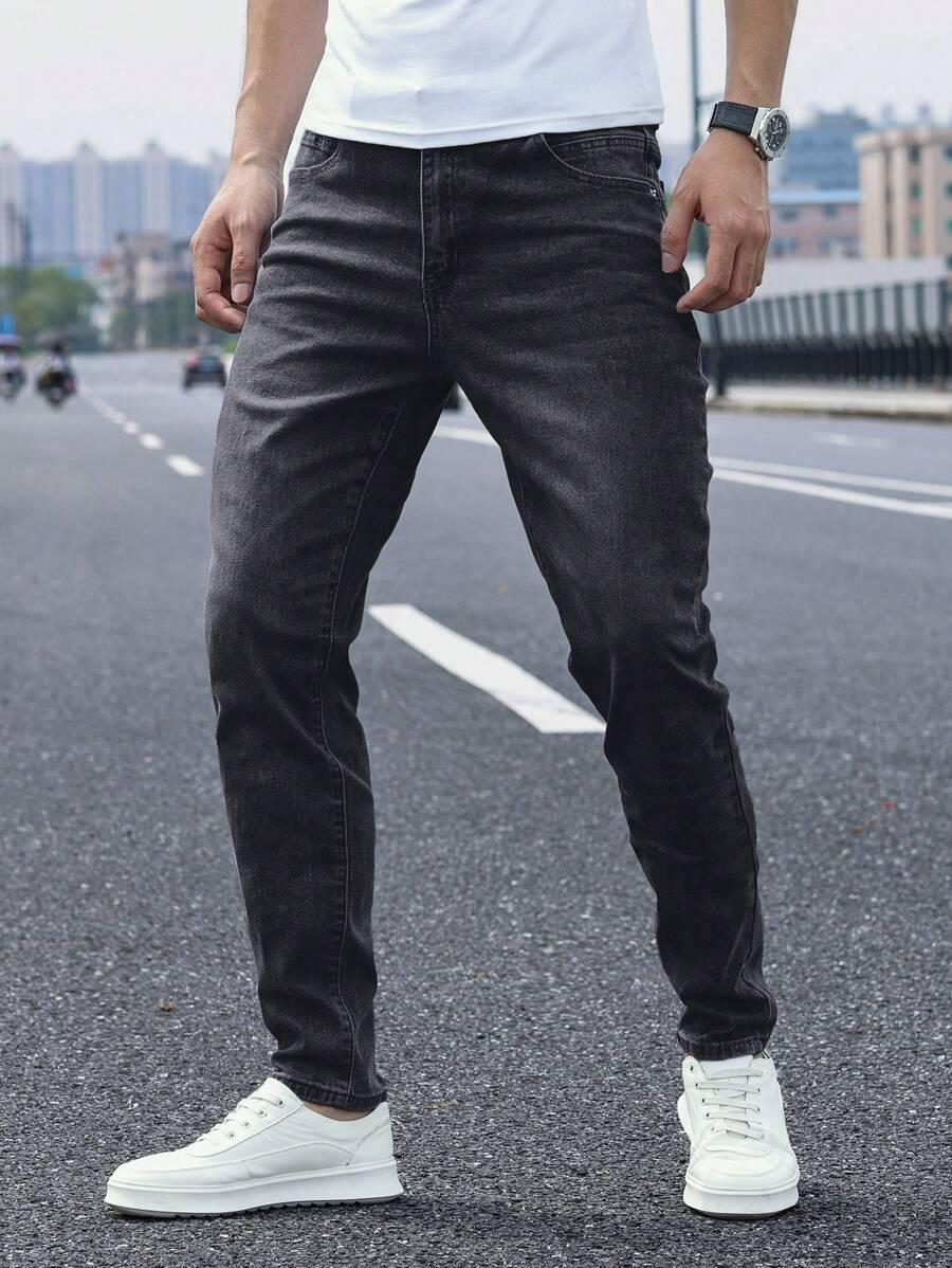czarne spodnie jeans