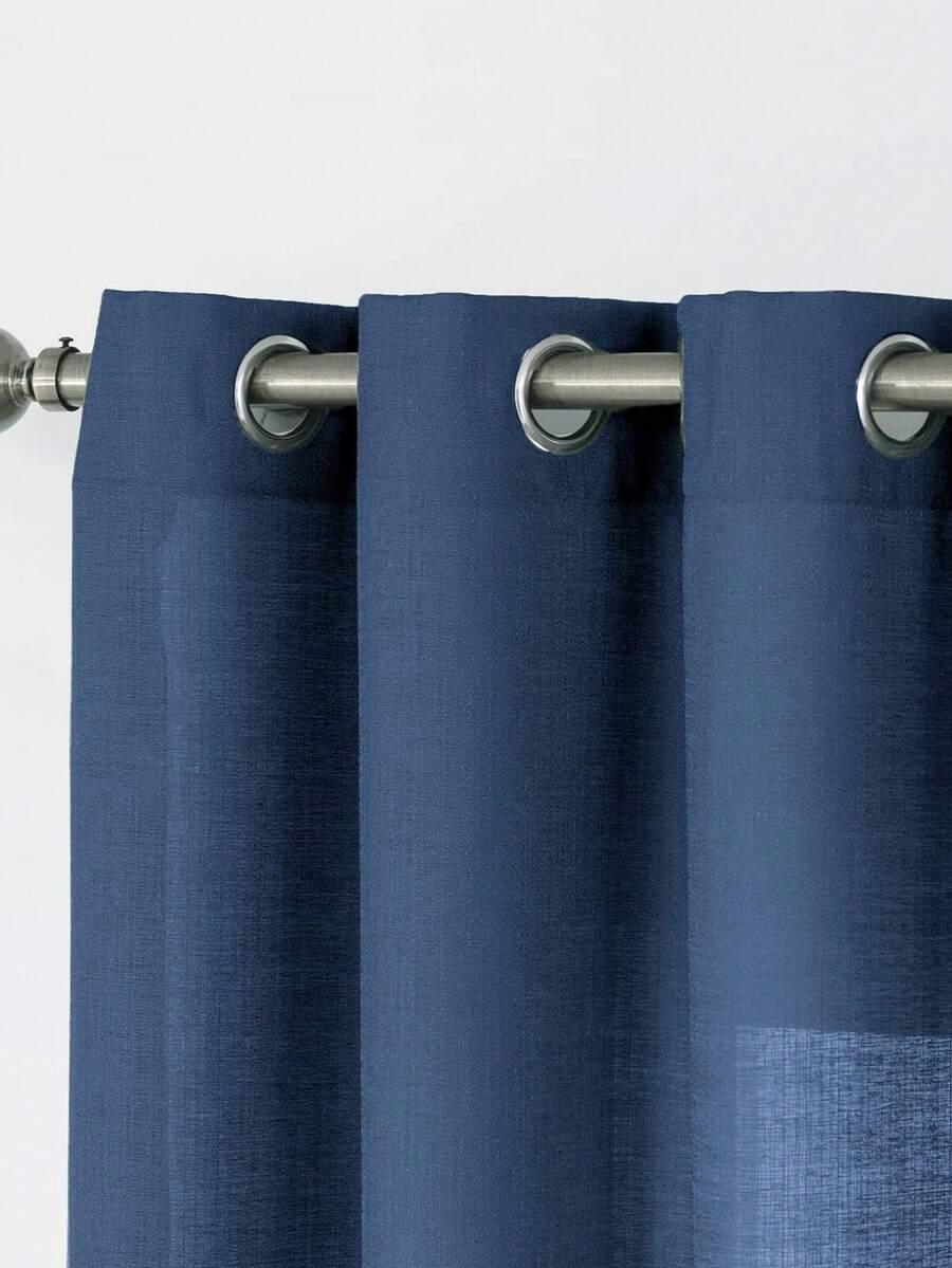granatowe firanki 2-pack