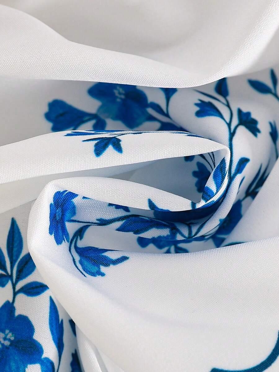 BIAŁA SUKIENKA W KWIATY