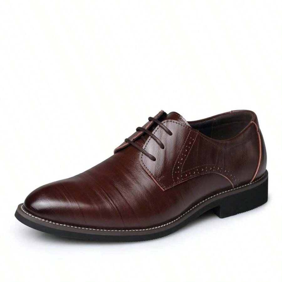 brązowe buty imitacja skóry
