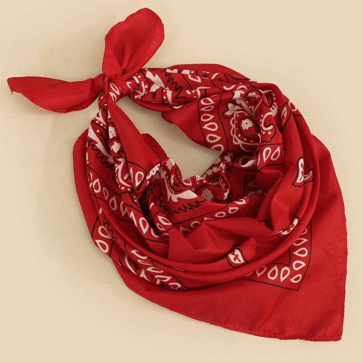 czerwona bandana wzór