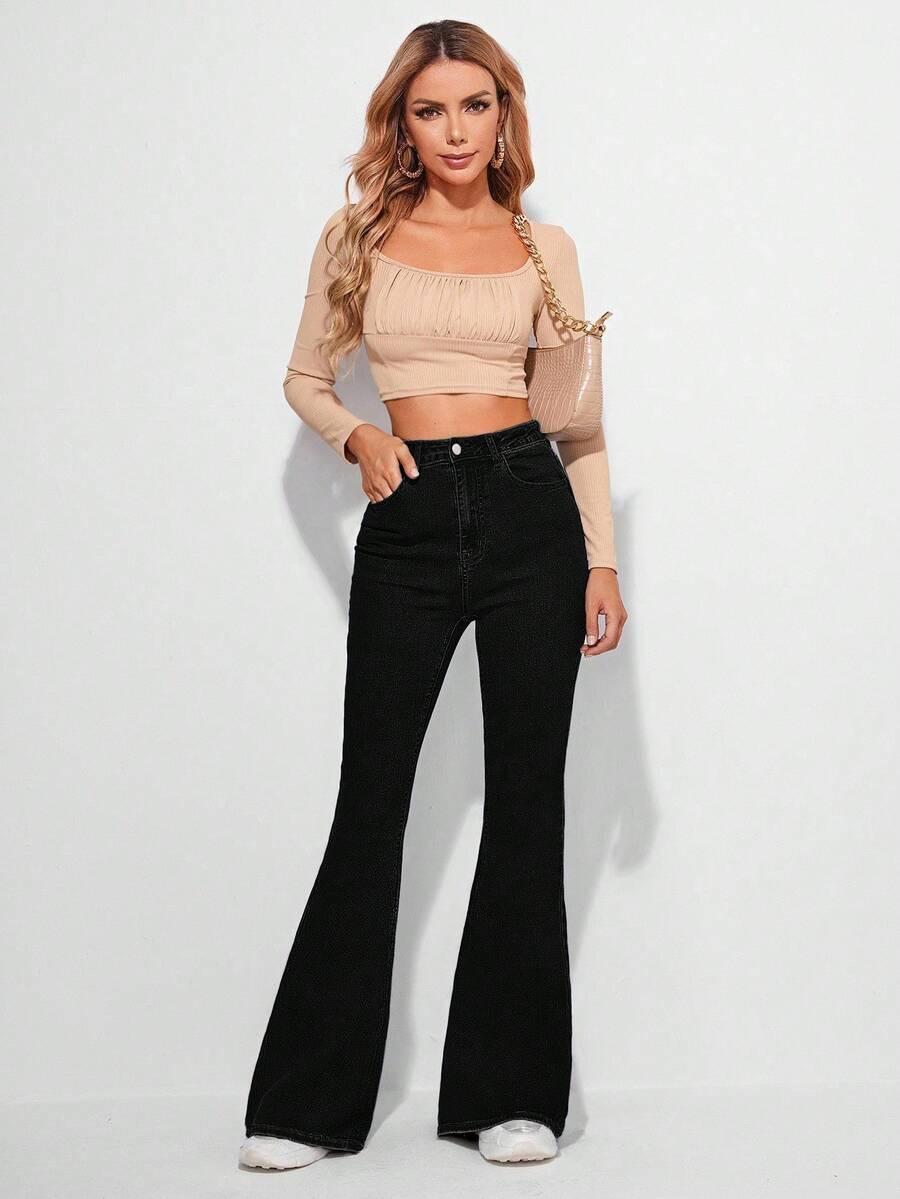 spodnie jeans dzwony 