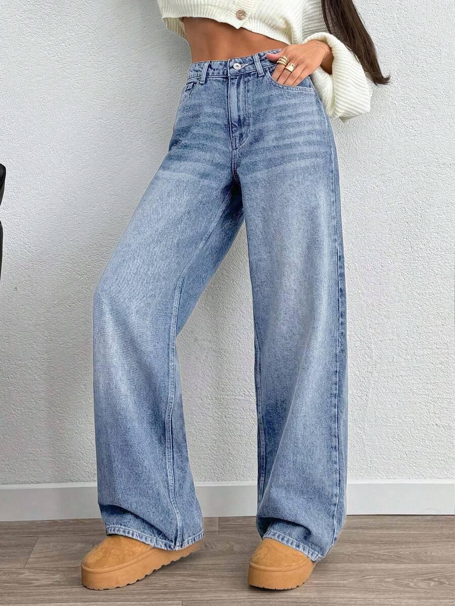 SPODNIE JEANS WYSOKI STAN