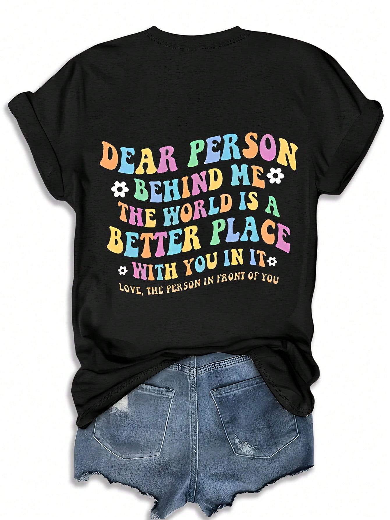 czarny t-shirt print