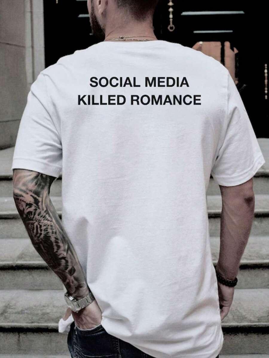 biały T-SHIRT CASUAL