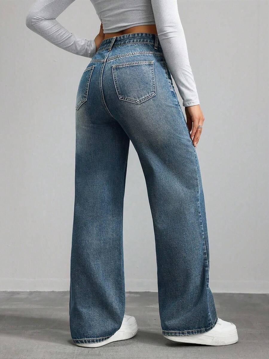 NIEBIESKIE SPODNIE JEANS