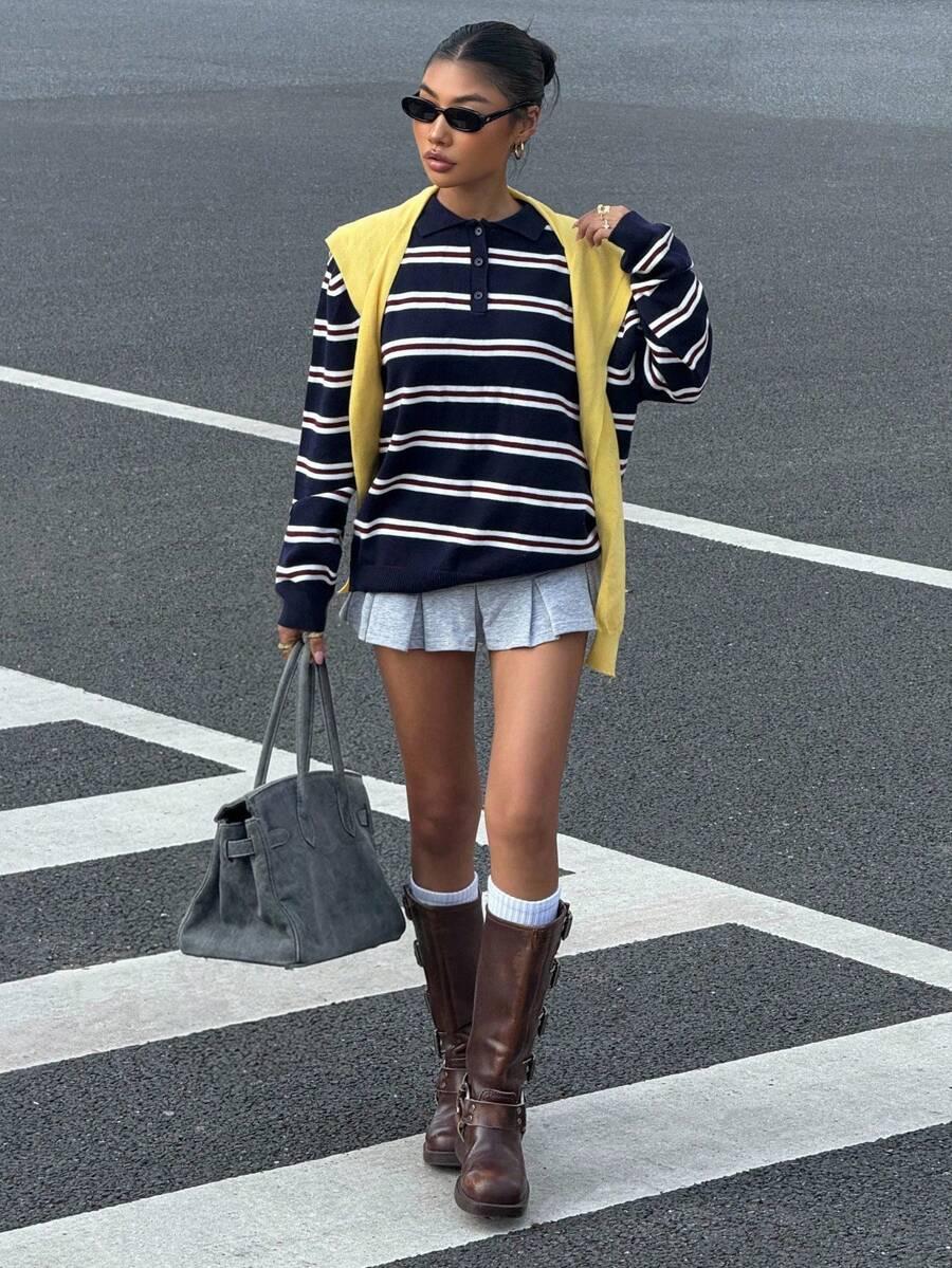 SWETER W PASKI