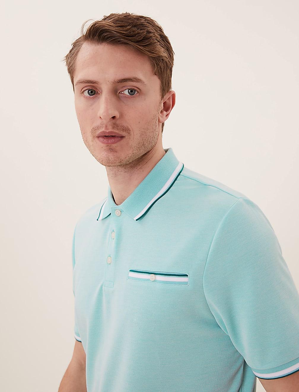 KOSZULKA POLO KIESZONKA T28-3312M-ST