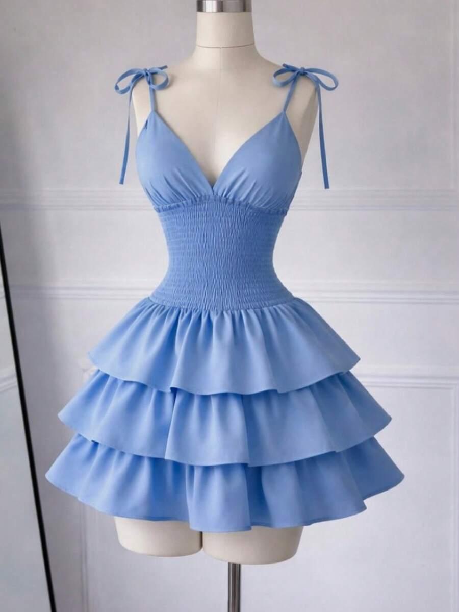 NIEBIESKA MINI SUKIENKA