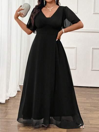 czarna MAXI SUKIENKA