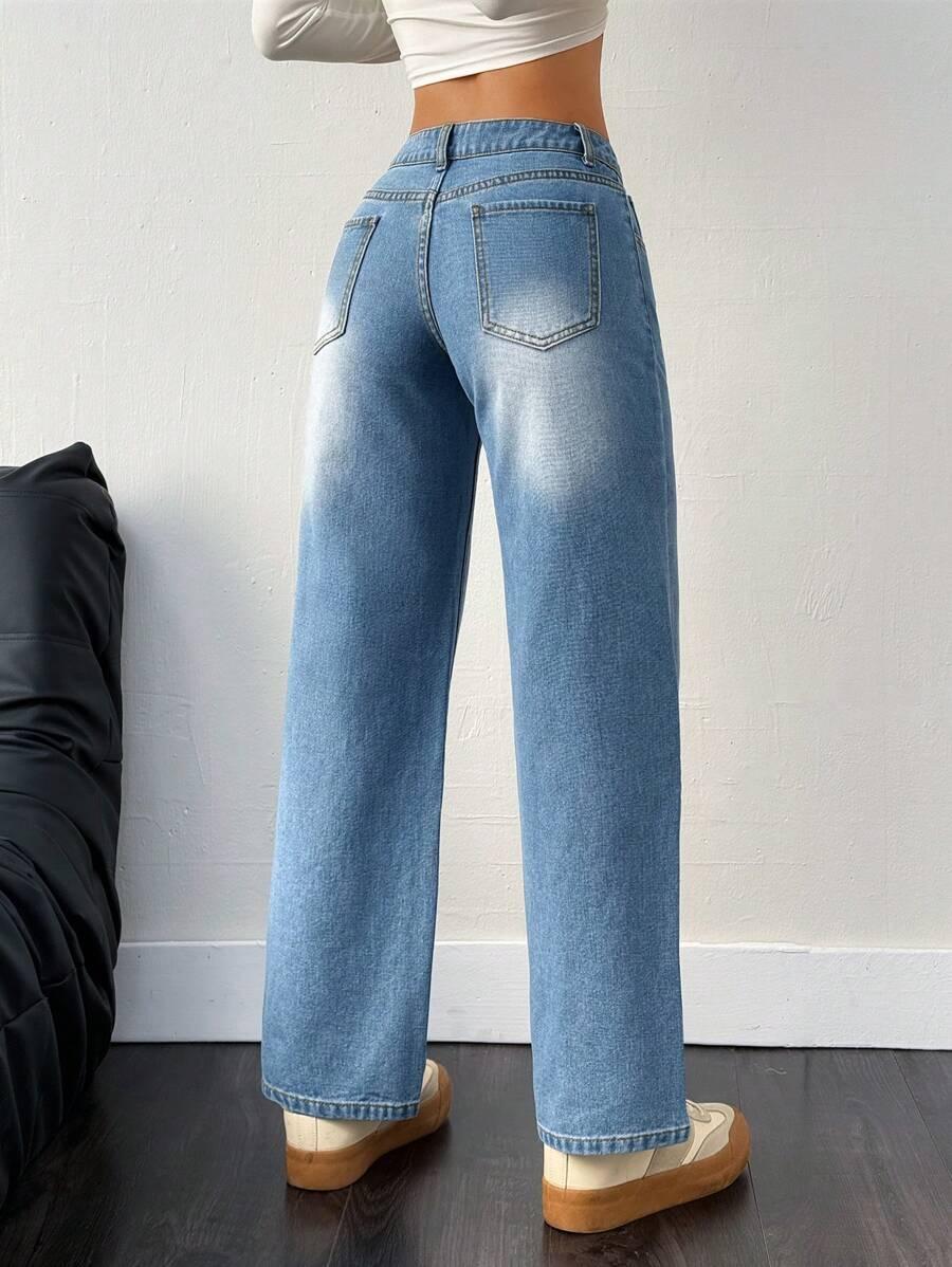 proste spodnie jeans