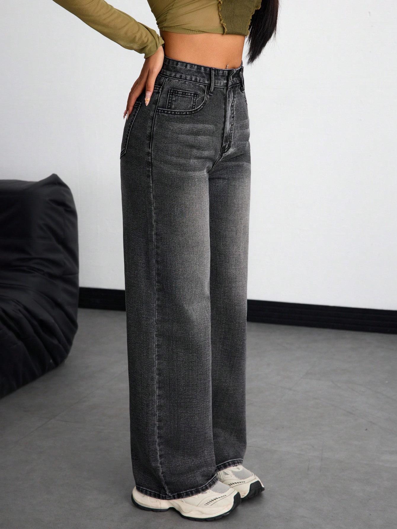spodnie jeans wysoki stan