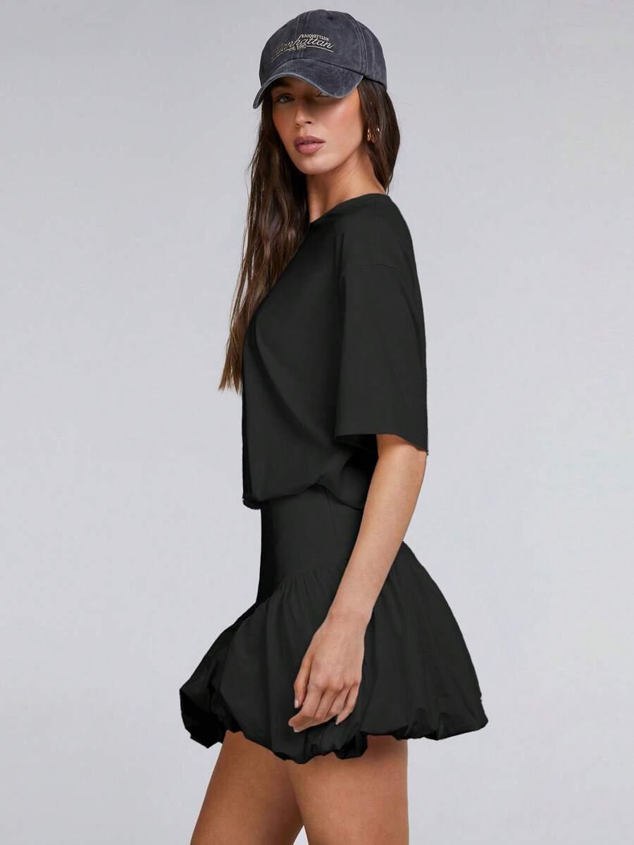 CZARNA MINI SUKIENKA