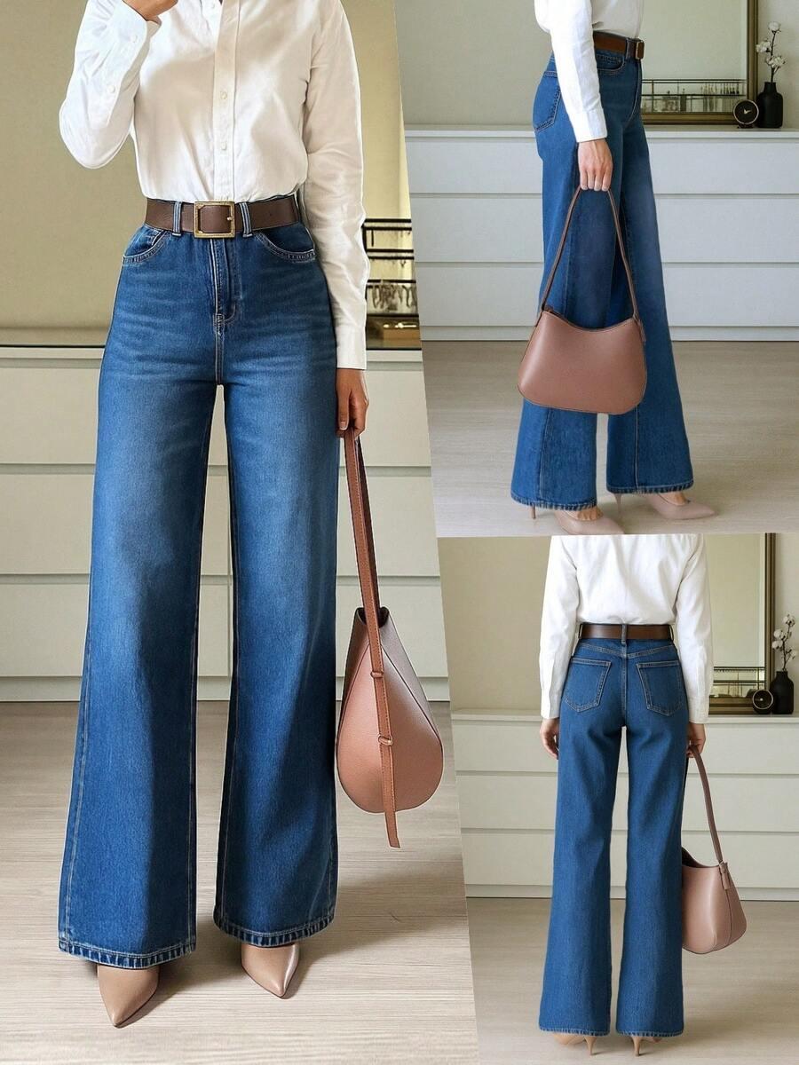 NIEBIESKIE SPODNIE JEANS