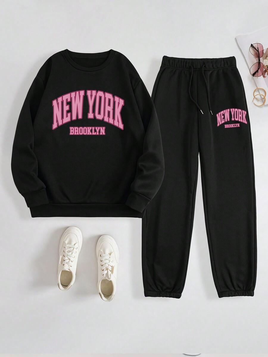 KOMPLET DRESOWY BLUZA SPODNIE NEW YORK
