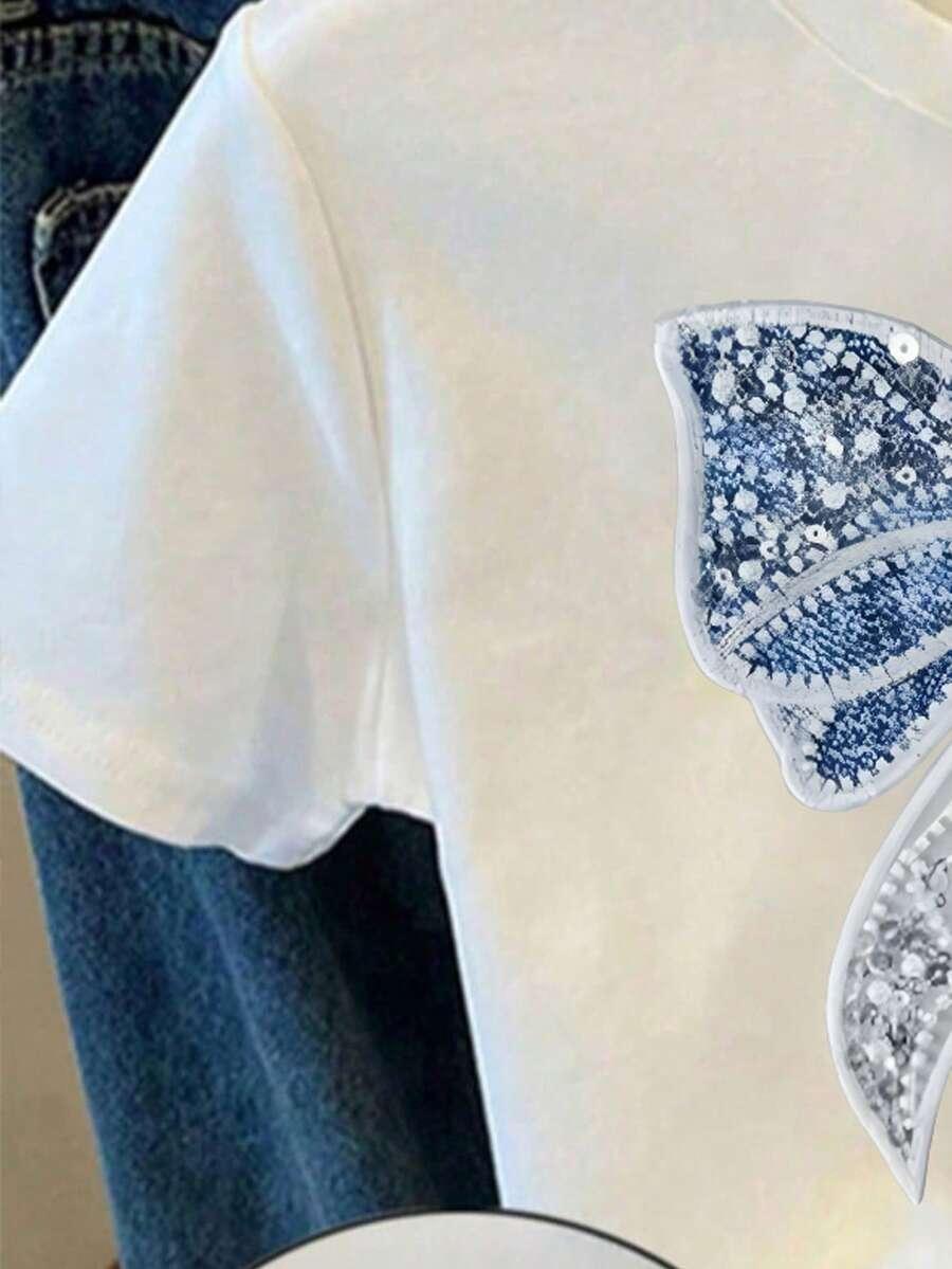 BIAŁY T-SHIRT NADRUK