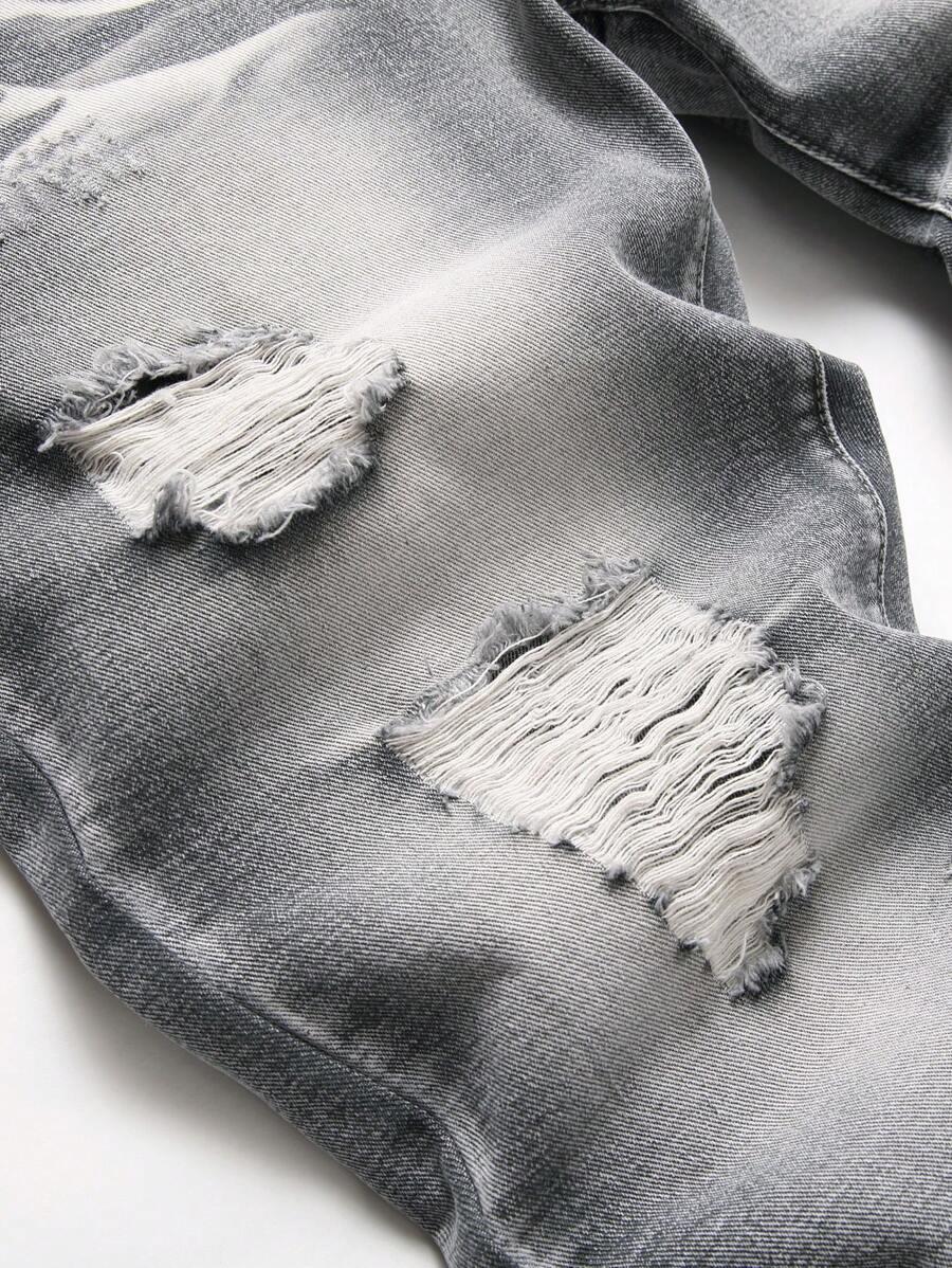 SZARE SPODNIE JEANS
