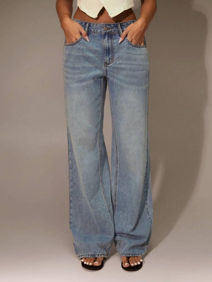 NIEBIESKIE SPODNIE JEANS 