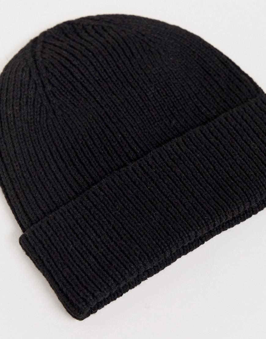 czarna czapka beanie