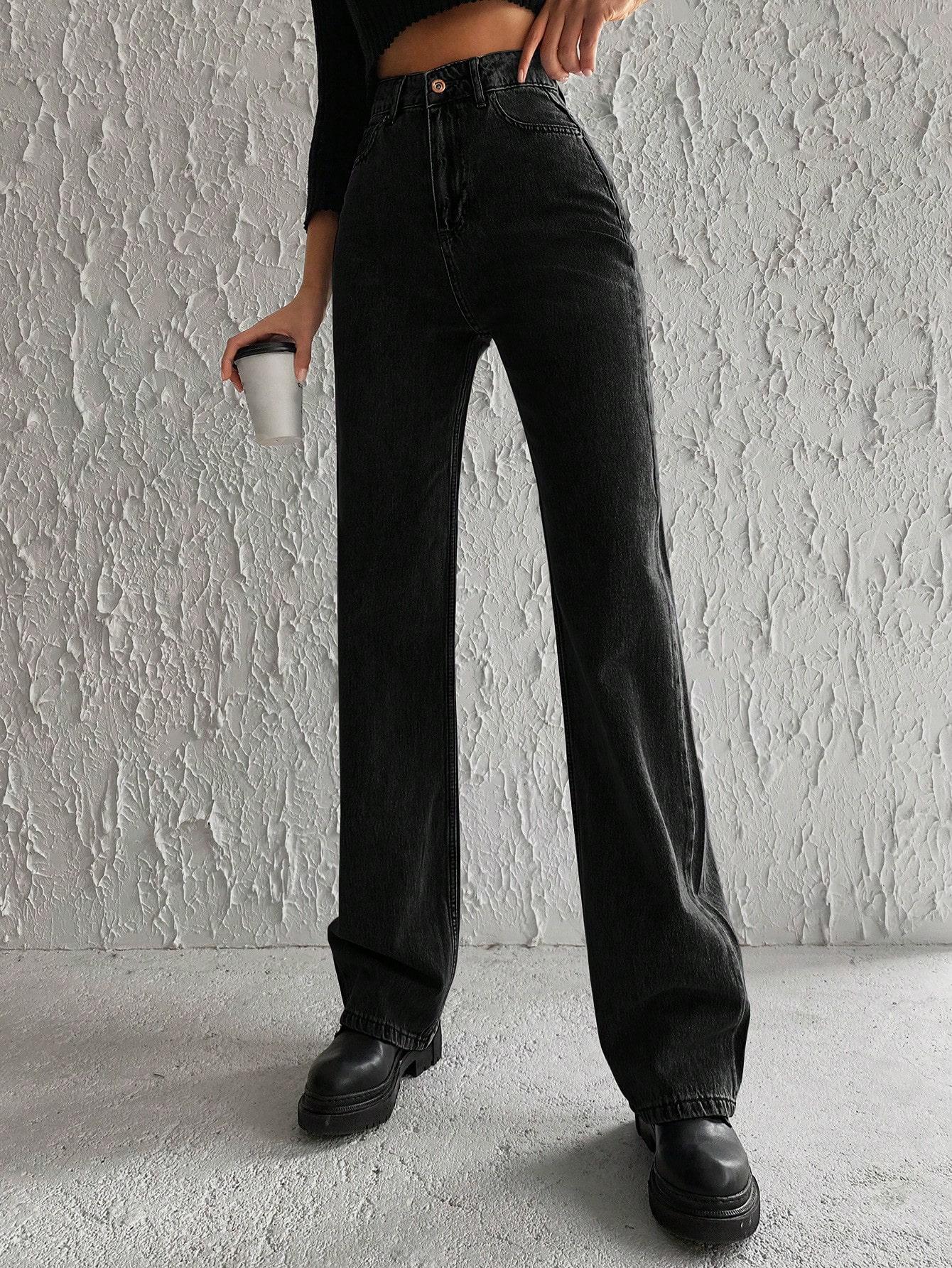 PROSTE SPODNIE JEANS WYSOKI STAN