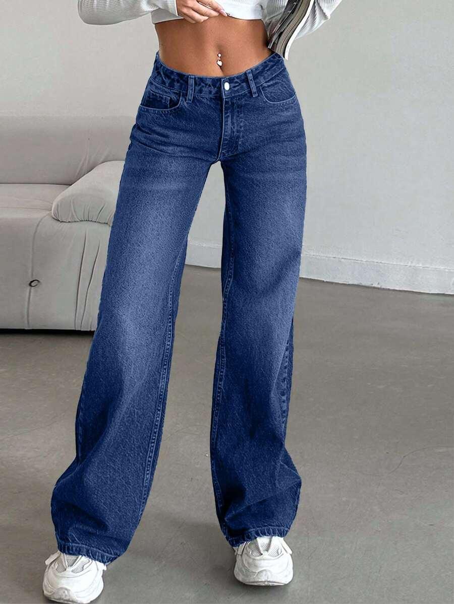 NIEBIESKIE SPODNIE JEANS