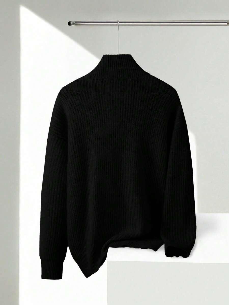 czarny sweter zamek