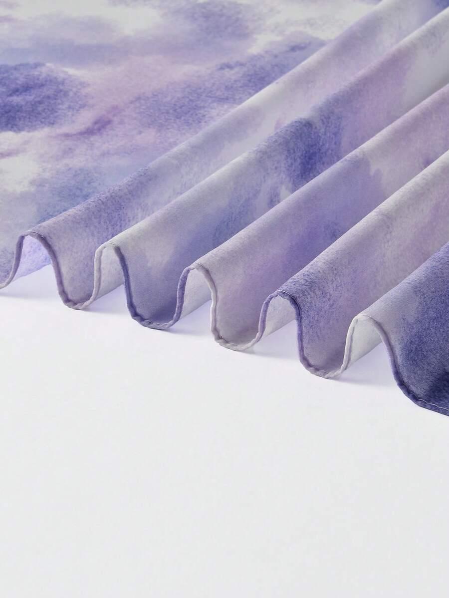 fioletowa chusta tie-dye