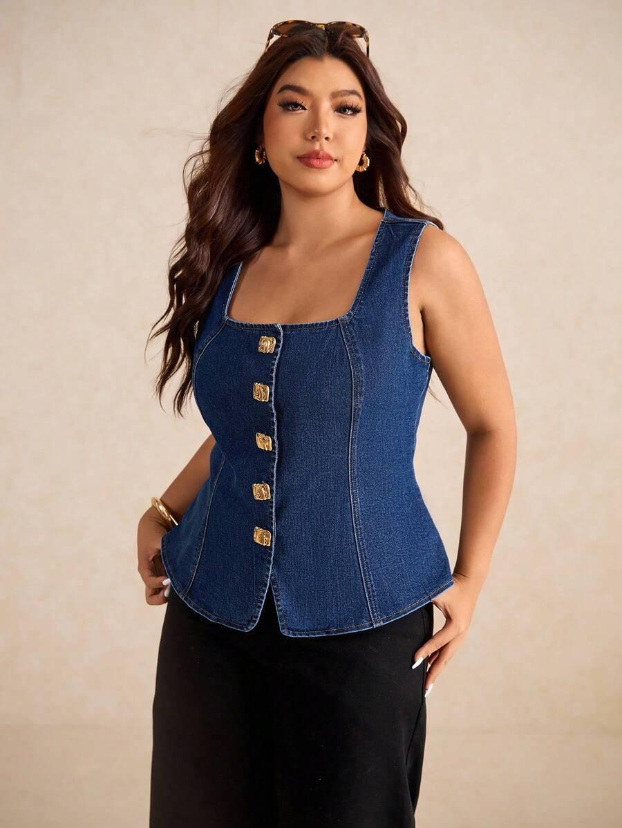 BLUZKA JEANS GUZIKI